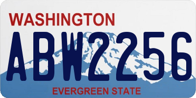 WA license plate ABW2256