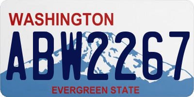 WA license plate ABW2267