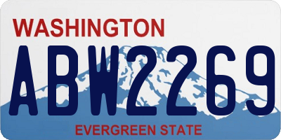 WA license plate ABW2269