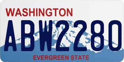 WA license plate ABW2280