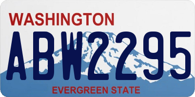 WA license plate ABW2295