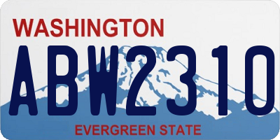 WA license plate ABW2310