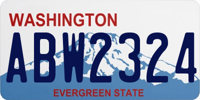 WA license plate ABW2324