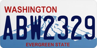 WA license plate ABW2329