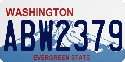 WA license plate ABW2379