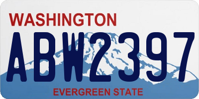 WA license plate ABW2397