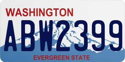 WA license plate ABW2399