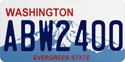WA license plate ABW2400