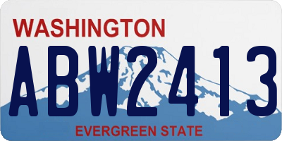 WA license plate ABW2413