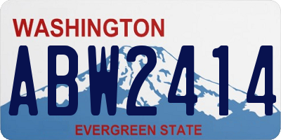 WA license plate ABW2414