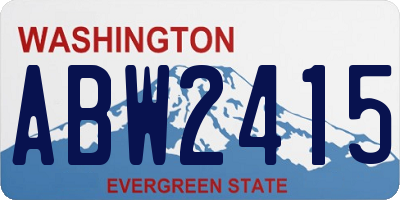 WA license plate ABW2415