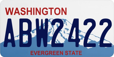 WA license plate ABW2422