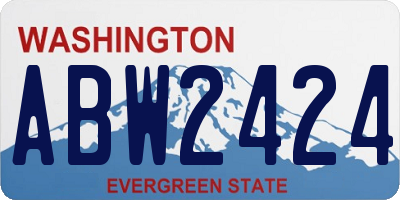 WA license plate ABW2424