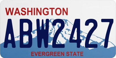 WA license plate ABW2427