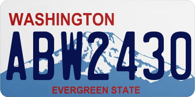 WA license plate ABW2430