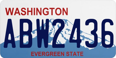 WA license plate ABW2436