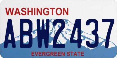 WA license plate ABW2437