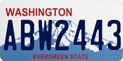 WA license plate ABW2443