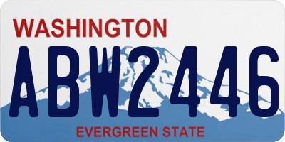 WA license plate ABW2446