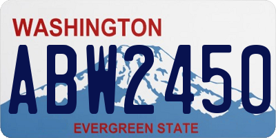 WA license plate ABW2450