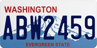 WA license plate ABW2459