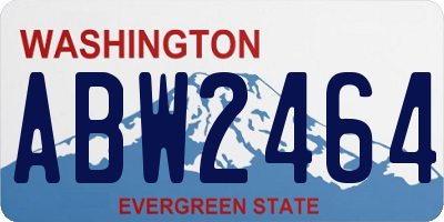WA license plate ABW2464