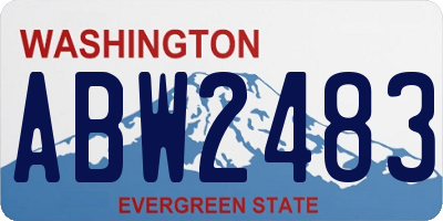 WA license plate ABW2483