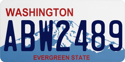 WA license plate ABW2489