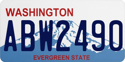 WA license plate ABW2490