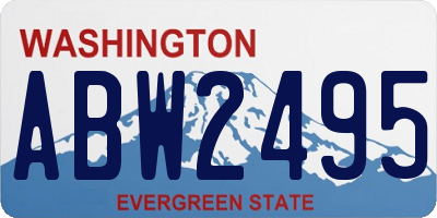 WA license plate ABW2495