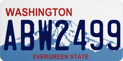 WA license plate ABW2499
