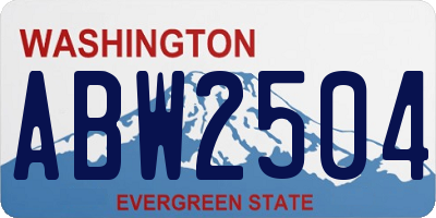 WA license plate ABW2504
