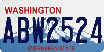 WA license plate ABW2524