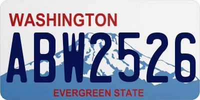 WA license plate ABW2526