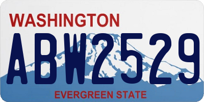 WA license plate ABW2529