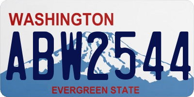 WA license plate ABW2544