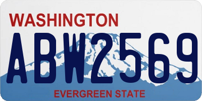 WA license plate ABW2569