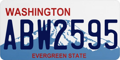 WA license plate ABW2595