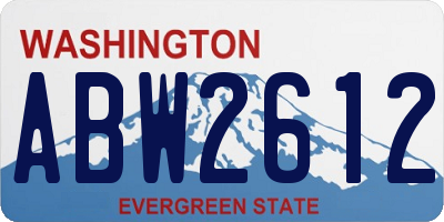 WA license plate ABW2612