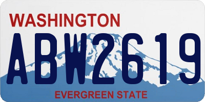 WA license plate ABW2619