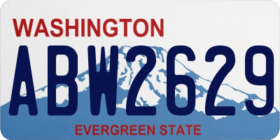 WA license plate ABW2629