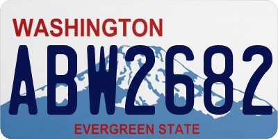 WA license plate ABW2682