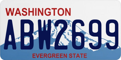 WA license plate ABW2699