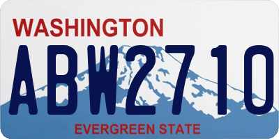 WA license plate ABW2710