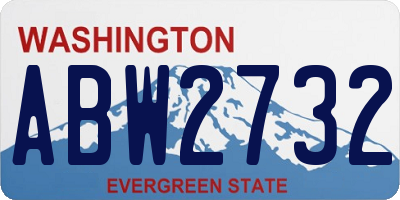 WA license plate ABW2732