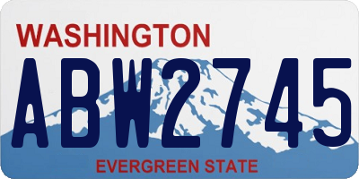 WA license plate ABW2745