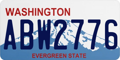 WA license plate ABW2776
