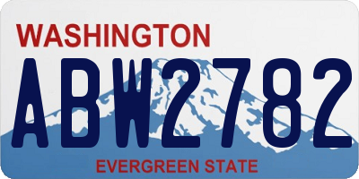 WA license plate ABW2782