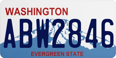 WA license plate ABW2846