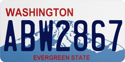 WA license plate ABW2867